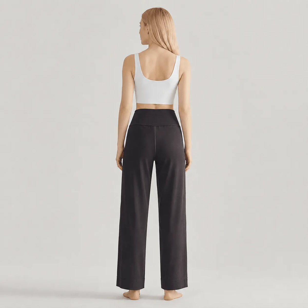 Women's Straight Leg Yoga Pants - Stretch Pull-On Pants