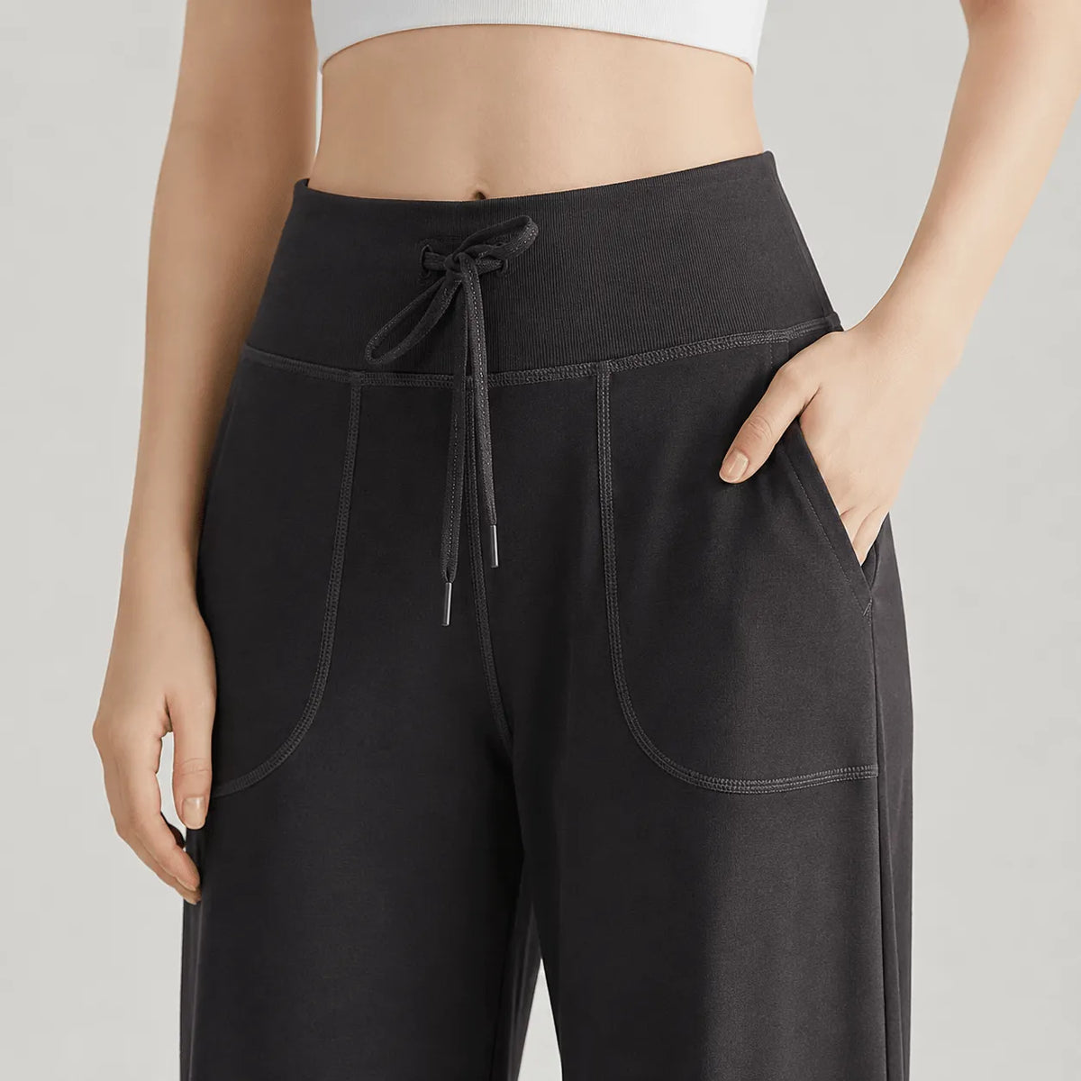 Women's Straight Leg Yoga Pants - Stretch Pull-On Pants