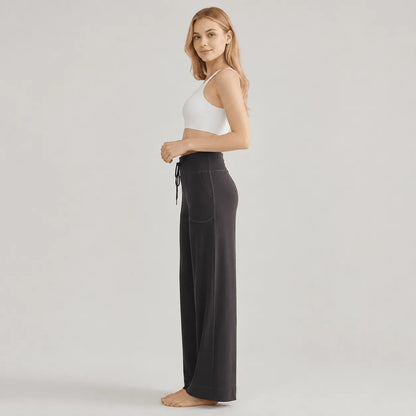 Women's Straight Leg Yoga Pants - Stretch Pull-On Pants