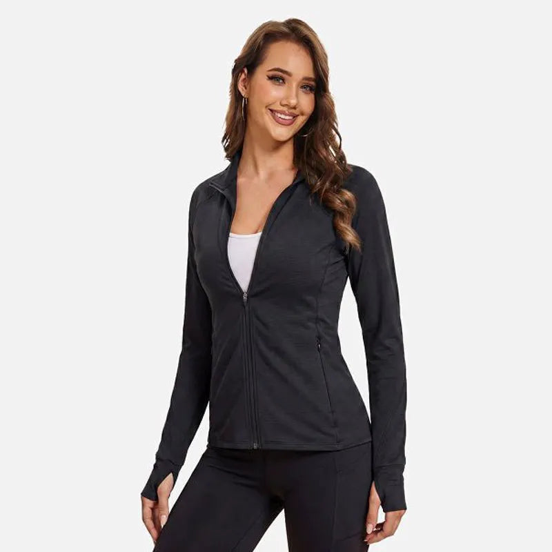 Women's UPF 50+ Sun Protection Jacket - Lightweight Cooling Hiking Shirt with Thumbholes
